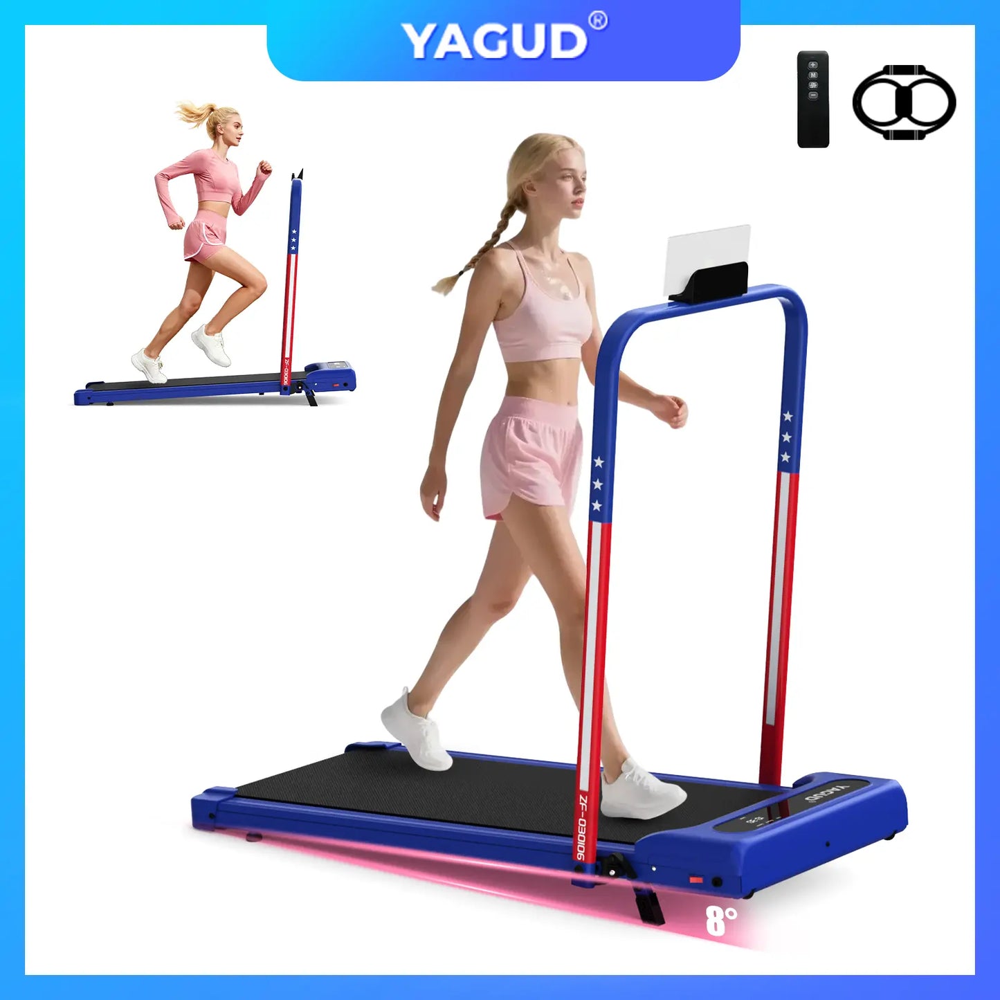 Foldable Adjustable Incline Fitness Platform Dual Shock Absorption & Low Noise