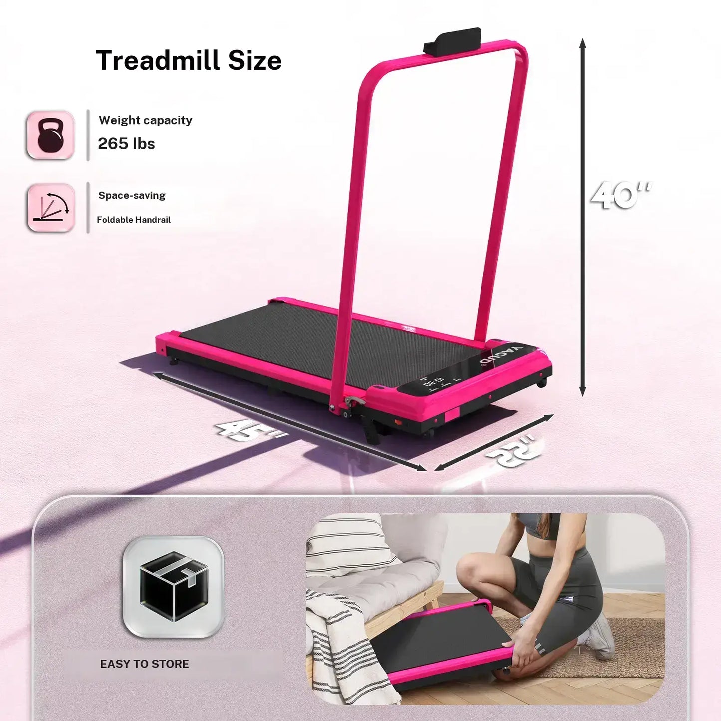 Foldable Adjustable Incline Fitness Platform Dual Shock Absorption & Low Noise