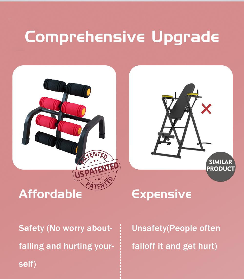 Lower Back Relaxation & Glutes Strength  - Compact Core Exercise Equipment with Foam Rollers